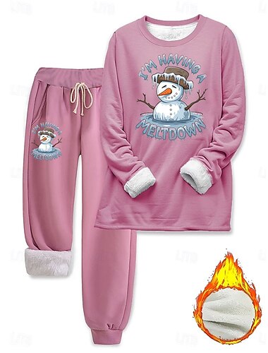 Per donna Elegante Caldo Moda Set da due pezzi Tuta Set di Pantaloni Manica Lunga Manica a Vescovo Girocollo Grafico Lettera Stampato All'aperto Vacanza Quotidiano Rosa Blu Grigio Primavera