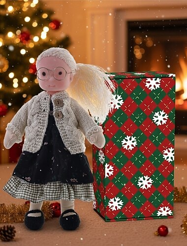  Håndlaget Waldorf dukke babyjente med koselige klær - 30 cm myk kosedukke med gaveeske småbarn ideelle julegaver til barnebarna jentene