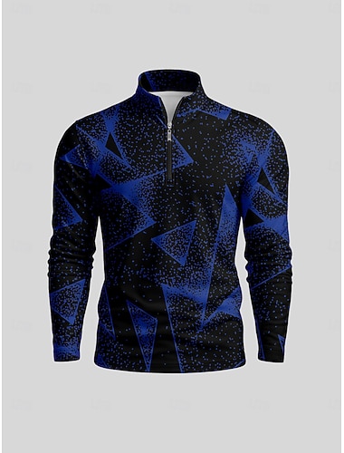  Miesten Poolopaita Sininen Pitkähihainen Topit Golfasut Vaatteet Asut Wear Apparel