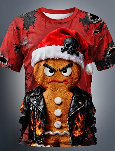 Christmas Miesten Piparkakut miehet T-paita Lyhythihainen T-paita 3D-tulostus Tiukka pyöreä kaula-aukko Paita Päivittäin Suunnittelija Taiteellinen Loma Juhla Katu Rubiini Kaikki vuodenajat Vaatetus   Christmas Miesten Piparkakut miehet T-paita Lyhythihainen T-paita 3D-tulostus Tiukka pyöreä kaula-aukko Paita Päivittäin Suunnittelija Taiteellinen Loma Juhla Katu Rubiini Kaikki vuodenajat Vaatetus