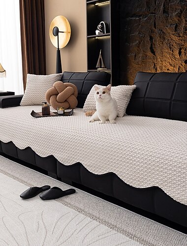 Copridivano in velluto a coste per animali domestici, copridivano in tinta unita, fodera protettiva decorativa antiscivolo di lusso per divano, per soggiorno, camera da letto, animali domestici