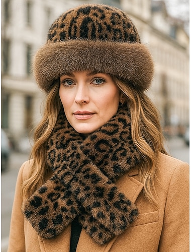  نسائي قبعة قطيفة إكسسوارات القبعة فو الفراء أنيق عتيق موضة الخريف الشتاء