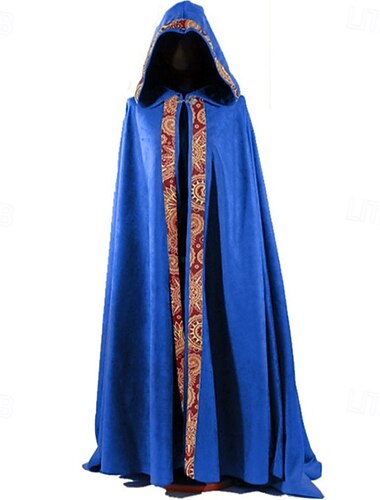  Punk og gotisk Kostymer i middelalderstil Renessanse Jakke Ytterklær Trollmann / heks Helfarge Kostyme Herre Viking fantasi Royal Fest Voksne Frakk