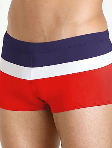  Homme Shorts de bain Short de bain Maillots de bain Élastique Respirant Bas Surf Bikini Plongée Patchwork Été