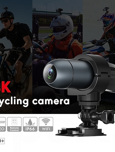 4k high-definition fiets- en buitensportcamera met dubbele kop, multi-screen vlog, ultralange uithoudingsvermogen, duimcamera