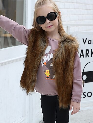 Дети Девочки Жилет из искусственной замши Жилет Пальто Сплошной цвет Нейтральный Сохраняет тепло Школа Пальто Верхняя одежда 4 года + Осень Коричневый   Дети Девочки Жилет из искусственной замши Жилет Пальто Сплошной цвет Нейтральный Сохраняет тепло Школа Пальто Верхняя одежда 4 года + Осень Коричневый