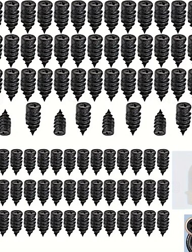  60/100 יחידות מסמרי גומי לתיקון צמיגים, בורג גומי תקעי צמיגים בשירות עצמי ערכת מסמרי תיקון צמיגים ואקום לצמיגים כלים לתיקון פנצ'רים מהיר, מתאים למכוניות, אופנועים, כלי רכב חשמליים, אופניים וכו'