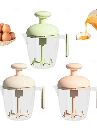  manuell äggvisp och gräddvisp - livsmedelskvalitetsplastbakform, handhållen bakare för hemmabruk, multifunktionell mixer för att vispa ägg, krämer, smet