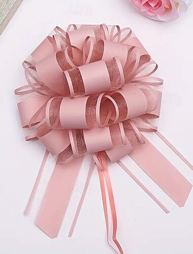  20 stk. julebåndsløyfer julepynt juletrepynt – 3D-makronblomst gaveesløyfer, 4,7 tommer i blått, lilla, rosa &grønn, perfekt til jul, valentinsdagen, morsdagen og bursdagsfestdekor