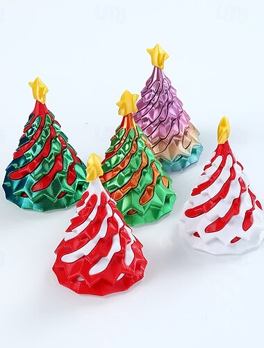 3D-tryckta spiralformade julgransdekorationer - mångsidiga roterande, lämpliga för skrivbordsdekoration hemma och på kontoret, perfekt present till olika högtider inklusive jul och nyår   3D-tryckta spiralformade julgransdekorationer - mångsidiga roterande, lämpliga för skrivbordsdekoration hemma och på kontoret, perfekt present till olika högtider inklusive jul och nyår