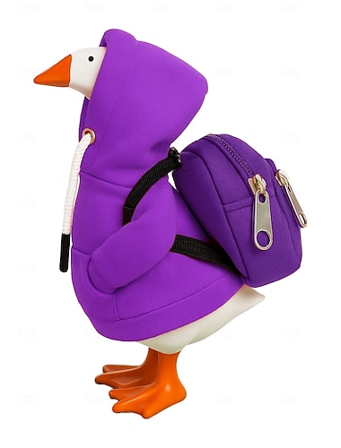  Fantasia de Ganso de Mesa de 7 Polegadas Suéteres Vermelhos Roupa de Ganso de Mesa Acessório Mini Ganso para Varanda Estátua de Ganso Magnética Porta-chave Roupas para Decoração de Mesa Presente de