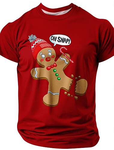 Christmas Miesten Piparkakut miehet Hauska slangi T-paita Lyhythihainen T-paita 3D-tulostus Tiukka pyöreä kaula-aukko Paita Päivittäin Suunnittelija Taiteellinen Loma Juhla Katu Musta Rubiini Sininen   Christmas Miesten Piparkakut miehet Hauska slangi T-paita Lyhythihainen T-paita 3D-tulostus Tiukka pyöreä kaula-aukko Paita Päivittäin Suunnittelija Taiteellinen Loma Juhla Katu Musta Rubiini Sininen