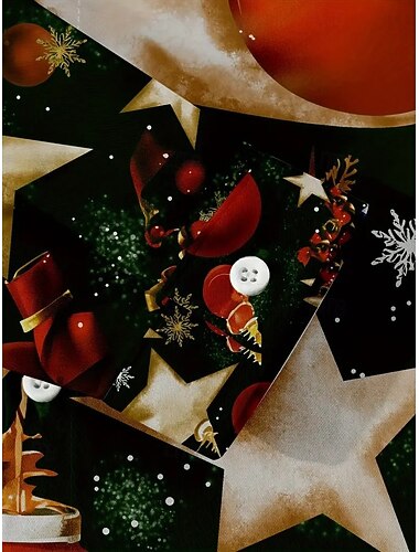  Jule Kvinne Snøfnugg Skjorte Grafisk Elegant Fest Metallisk Langermet Skjorte Krage Vanlige Topper Bryllupsgjest Arbeid Fest Kveld Antrekk Knapper Rød Vår Høst Vinter