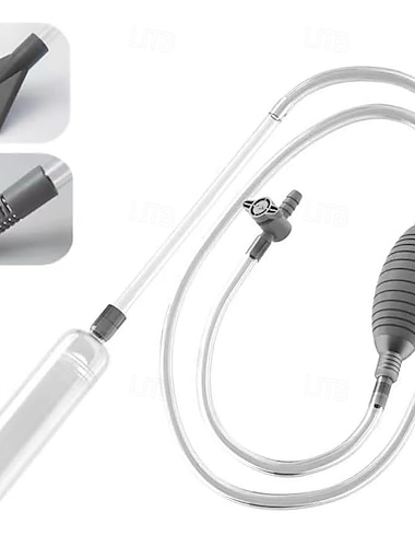  1,7/2,6 m profesjonell 3-i-1 akvariesifongrenser med justerbar strømningsventil - manuell grusstøvsuger for vedlikehold av fiskekar, vannskifter &ruskfjerner, akvarie rengjøringsverktøy