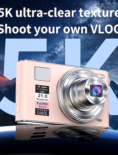  2025 nytt 4k fhd digitalkamera med 64 gb kort kompakt lite billig kamera oppladbart fotokamera 64mp autofokuskamera veldig godt egnet for nybegynnere innen fotografering og videoopptak