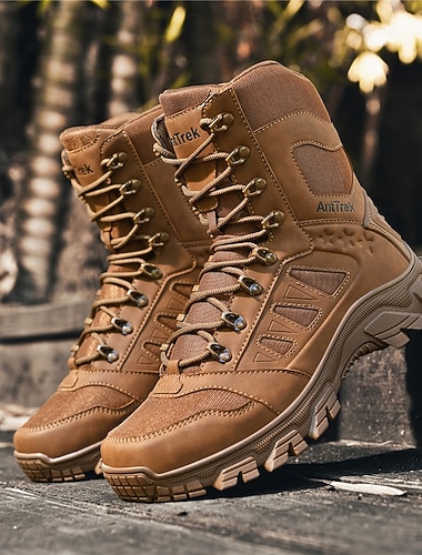  мужские светло-коричневые тактические военные ботинки с дышащими сетчатыми вставками и прочной подошвой, прочная обувь в стиле милитари для походов, охоты и тренировок по выживанию