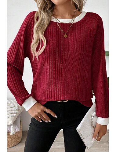  Pentru femei Cămașă Guipură Culoare solidă Epocă Tropical Stilat Manșon Lung Stil Nautic Topuri obișnuite Zilnic Muncă Roz Îmbujorat Roșu-aprins Trifoi Gri Primăvară Toamnă Iarnă Primăvară, toamn