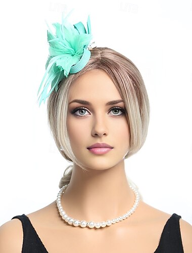  Fascynatorzy Pióra Kapelusz Fedora Ślub Wieczorna impreza Herbaciane przyjęcie Kentucky Derby Wyścigi konne Elegancja Zabytkowe Z Pióro Winieta Nakrycia Głowy