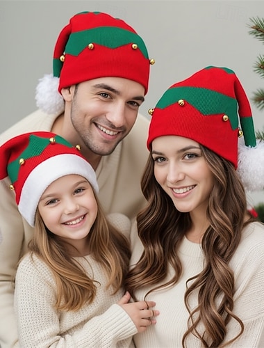 Семейный вид Новогодняя тематика Шапки Рождественский образец Новогодние подарки Пэчворк Белый Красный Повседневные Подходящие наряды   Семейный вид Новогодняя тематика Шапки Рождественский образец Новогодние подарки Пэчворк Белый Красный Повседневные Подходящие наряды