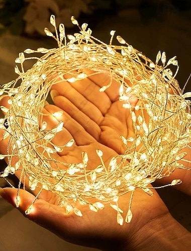 Jul fjärrstyrd girlang ljusslinga 3m 100leds 6m 200leds smällare ljus 8 lägen belysning nyår bröllop semester trädgård julgransdekoration inomhus utomhus vattentät belysning   Jul fjärrstyrd girlang ljusslinga 3m 100leds 6m 200leds smällare ljus 8 lägen belysning nyår bröllop semester trädgård julgransdekoration inomhus utomhus vattentät belysning