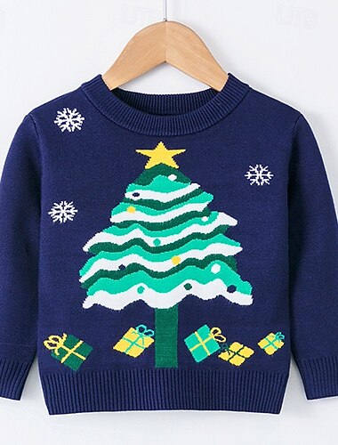 Дети Универсальные Новогодняя тематика Рождественский свитер Новогодняя ёлка Длинный рукав Crewneck Новогодние подарки Мода Красный Осень Одежда 4 года +   Дети Универсальные Новогодняя тематика Рождественский свитер Новогодняя ёлка Длинный рукав Crewneck Новогодние подарки Мода Красный Осень Одежда 4 года +