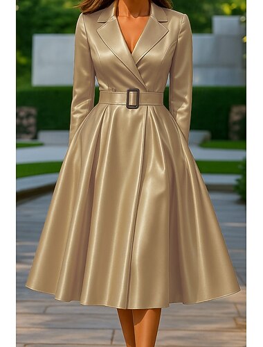 Szmoking ruha A-vonalú Előírásos Esküvő Esküvői vendég Spandex Szatén Sztreccs szatén Elegáns Klasszikus Hosszú ujj Combközép Vágott hajtókák Dupla soros   Szmoking ruha A-vonalú Előírásos Esküvő Esküvői vendég Spandex Szatén Sztreccs szatén Elegáns Klasszikus Hosszú ujj Combközép Vágott hajtókák Dupla soros