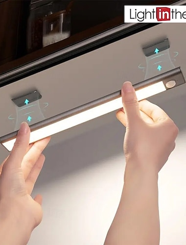  luci notturne a led sensore di movimento usb ricaricabile ultra-sottile armadio da cucina armadio lampada sensore di movimento pir lampada notturna senza fili camera da letto corridoio corridoio
