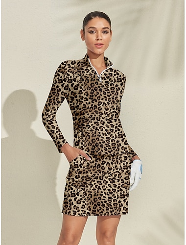 Dames Wandelen poloshirt Bruin Lange mouw Kleding Bovenlichaam Dames golfkleding kleding outfits draag kleding   Dames Wandelen poloshirt Bruin Lange mouw Kleding Bovenlichaam Dames golfkleding kleding outfits draag kleding