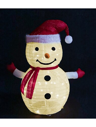  Lanterna de Decoração LED de Pinguim de Natal Ornamento de Quintal com Moldura Colapsável e LEDs Operada por Bateria e à prova d'água para Decoração de Feriados Internos e Externos no Jardim 70 * 36CM