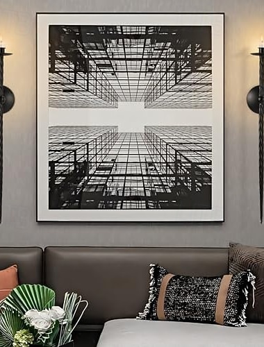  väggljusstake 1 st / 2 st stora vridna ljusstakar väggmonterade metallljusstakar för matsal, vardagsrum, kontor, sovrum