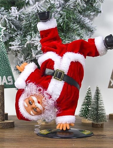  Ideale Kerstcadeaus voor Kleinkinderen Meisjes Jongens Interactieve Staande Kerstman Figurine - Op batterij werkende Muzikale Kerstornament Leuke Feestgadget Perfect voor het Verspreiden van Lachen