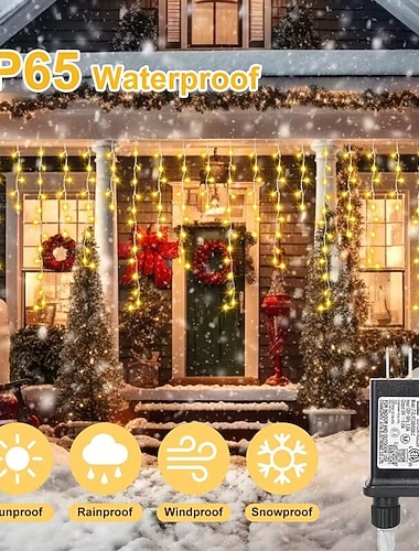  Lampki choinkowe LED 10m/5m, wiszące, 216 diod LED, 500 diod LED, elastyczne, świąteczne oświetlenie, do wnętrz, na zewnątrz, na imprezy świąteczne, dziedzińce, korytarze, zasłony, oświetlenie LED,