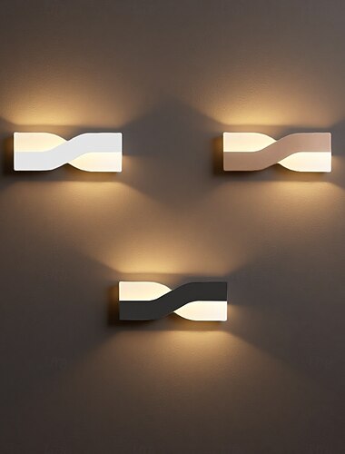 Nowoczesna minimalistyczna lampka nocna do salonu, sypialni, nordycka, obrotowa lampa ścienna LED, tło, oświetlenie alejki, dekoracja   Nowoczesna minimalistyczna lampka nocna do salonu, sypialni, nordycka, obrotowa lampa ścienna LED, tło, oświetlenie alejki, dekoracja