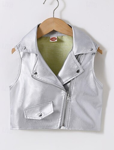 Παιδιά Κοριτσίστικα Μαύρο δερμάτινο μπουφάν Jachetă Συμπαγές Χρώμα Μοντέρνα Φερμουάρ Τσέπη ΕΞΩΤΕΡΙΚΟΥ ΧΩΡΟΥ Παλτό Εξωτερικά ενδύματα 4 έτη + Φθινόπωρο Ασημί Μαύρο Ανθισμένο Ροζ   Παιδιά Κοριτσίστικα Μαύρο δερμάτινο μπουφάν Jachetă Συμπαγές Χρώμα Μοντέρνα Φερμουάρ Τσέπη ΕΞΩΤΕΡΙΚΟΥ ΧΩΡΟΥ Παλτό Εξωτερικά ενδύματα 4 έτη + Φθινόπωρο Ασημί Μαύρο Ανθισμένο Ροζ