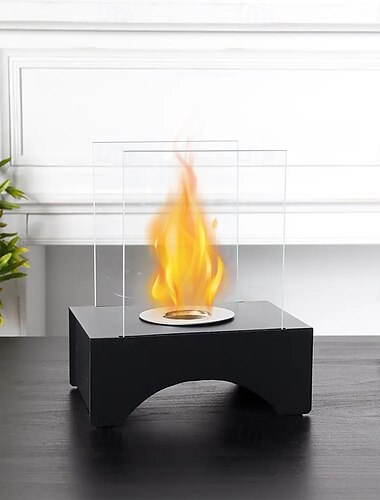  小型で持ち運び可能な長方形のモダンな卓上暖炉