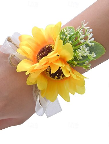  Bryllup håndledd blomster Håndledscorsage Bryllup / Fest / Bryllupsfest Stoff Blomster
