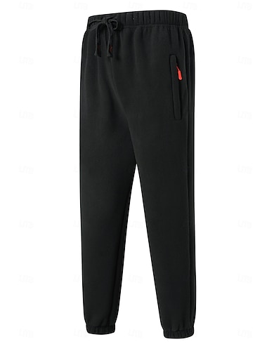  Voor heren Wandelbroek Winterjas Fleece broek Thermische broek Winter Herfst Buiten Normale pasvorm Warm Kleding Onderlichaam Zak Elastische taille Donker Grijs Zwart Kamperen&Wandelen Hardlopen S M