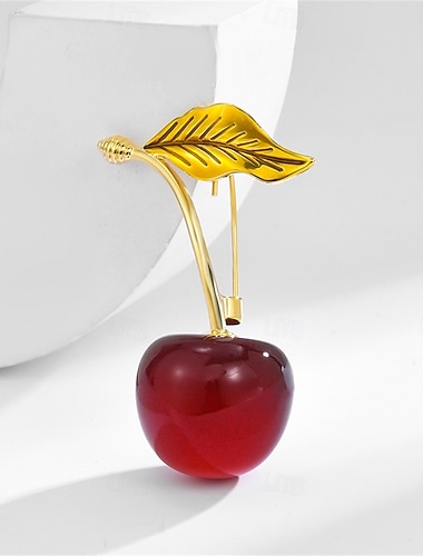  Броши Цветы Мода Симпатичные Стиль Брошь Бижутерия Красный Назначение Свадьба Для вечеринок Подарок Обручение Выпускной фестиваль