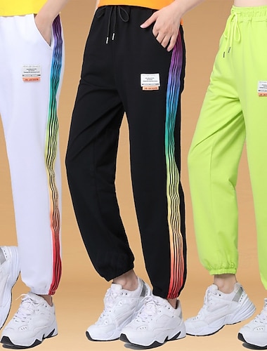  Damskie Spodnie dresowe z mankietami spodnie sportowe Workowaty Z kieszeniami Wysoka talia Doły Athleisure Siłownia Ćwiczyć Jesień Bawełna Siłownia Trening Track Regularny Odzież sportowa Odzie