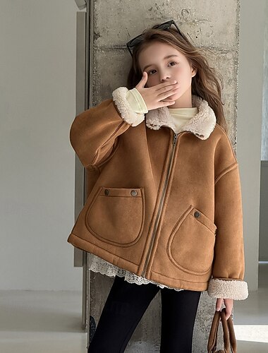 Παιδιά Κοριτσίστικα Μπουφάν από τεχνητό σουέτ Μπουφάν fleece Jachetă Συμπαγές Χρώμα Μοντέρνα Φερμουάρ Τσέπη Διατηρείτε Ζεστό Αντιανεμικό ΕΞΩΤΕΡΙΚΟΥ ΧΩΡΟΥ Παλτό Εξωτερικά ενδύματα 4-12 χρόνια Φθινόπωρο   Παιδιά Κοριτσίστικα Μπουφάν από τεχνητό σουέτ Μπουφάν fleece Jachetă Συμπαγές Χρώμα Μοντέρνα Φερμουάρ Τσέπη Διατηρείτε Ζεστό Αντιανεμικό ΕΞΩΤΕΡΙΚΟΥ ΧΩΡΟΥ Παλτό Εξωτερικά ενδύματα 4-12 χρόνια Φθινόπωρο