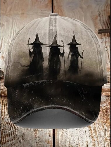  Homens Boné de beisebol Chapéu de sol Chapéu de caminhoneiro Caqui Poliéster Ajustável Moda dia das Bruxas Festival Gráfico Fantasma Padrão Casual / Diário