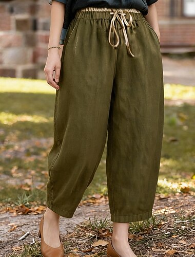  Retrò Vintage Medievale Rinascimento Lunghezza alla caviglia Pantaloni Tinta unica Costume Per donna Vacanza Casual Quotidiano Adulti Pantaloni Primavera & Estate