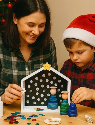 طقم مشهد ميلاد المسيح بأزرار، طقم حرف يدوية لعيد الميلاد بأزرار &خرز، ديكورات يدوية لمناسبات الميلاد، نشاط مسيحي لعيد الميلاد، لوازم كاملة متضمنة   طقم مشهد ميلاد المسيح بأزرار، طقم حرف يدوية لعيد الميلاد بأزرار &خرز، ديكورات يدوية لمناسبات الميلاد، نشاط مسيحي لعيد الميلاد، لوازم كاملة متضمنة