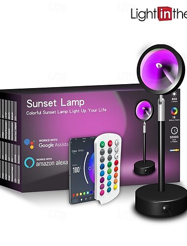 Смарт-LED светильник Проектор заката радужного света RGB напольная лампа с Bluetooth и Умным приложением Tuya живое фоновое освещение атмосферное закатное освещение   Смарт-LED светильник Проектор заката радужного света RGB напольная лампа с Bluetooth и Умным приложением Tuya живое фоновое освещение атмосферное закатное освещение