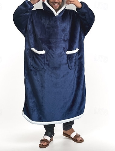  رجالي منامة ملابس للنوم ثوب الحمام سهل موضة أنيق كلاسيكي المنزل مناسب للبس اليومي سرير فلانل بوليستر الدفء راحة ناعم هودي كم طويل الخريف الشتاء أسود وردي بلاشيهغ