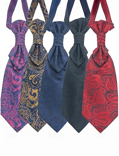  Cravată bărbătească de Crăciun cu model paisley, material poliester, culori multiple, perfectă pentru petreceri și ocazii festive