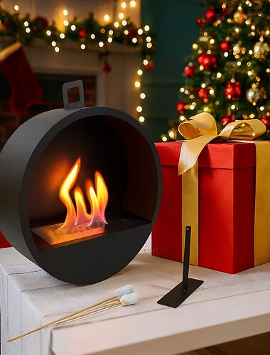 Bordseldstad inomhus utomhus - uppgraderad säkrare liten bordseldstad i rostfritt stål för middagsbjudningar, bärbar mini-eldstad i bordsstil från Smores Maker - inflyttningspresent   Bordseldstad inomhus utomhus - uppgraderad säkrare liten bordseldstad i rostfritt stål för middagsbjudningar, bärbar mini-eldstad i bordsstil från Smores Maker - inflyttningspresent