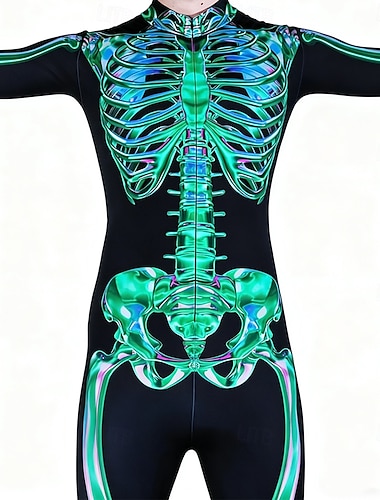  Koponya, csontváz Farsangi jelmez Overall Szerepjáték Jelmezek Body Halloween csoportos párok jelmezei Gyermek Felnőttek Férfi Női Ijesztő jelmez Mindszentek napja Farsang Álarcos mulatság Könny
