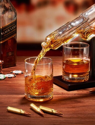  Gaver til fedre, whiskykaraffelsett på 9 oz (ca. 255,1 ml), unike bursdagsgaveideer til fedre fra døtre og sønner, barutstyr til pensjonister, gaver til fedre og deres brødre, brennevin, vodka