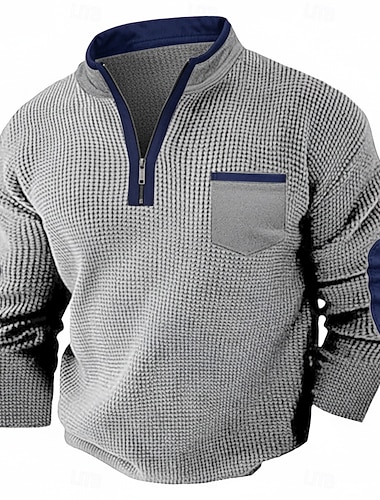 Herre Vaffel T-skjorte T skjorte Vaffel Henley-skjorte Langermet Halv glidelås Høst Høst vinter Helfarge Lapper Tradisjonell / vintage Fritid Lapper Fargeblokk utendørs Hjem Sport & Utendørs Rød   Herre Vaffel T-skjorte T skjorte Vaffel Henley-skjorte Langermet Halv glidelås Høst Høst vinter Helfarge Lapper Tradisjonell / vintage Fritid Lapper Fargeblokk utendørs Hjem Sport & Utendørs Rød